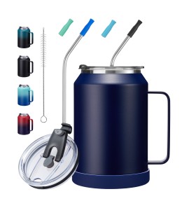 32oz Insulated Tumbler with Handle - Keep Cold-36h & Hot-24h, Stainless Steel Travel Coffee Mug, Double Wall Vacuum Metal Thermal Cup, Leakproof BPA-Free